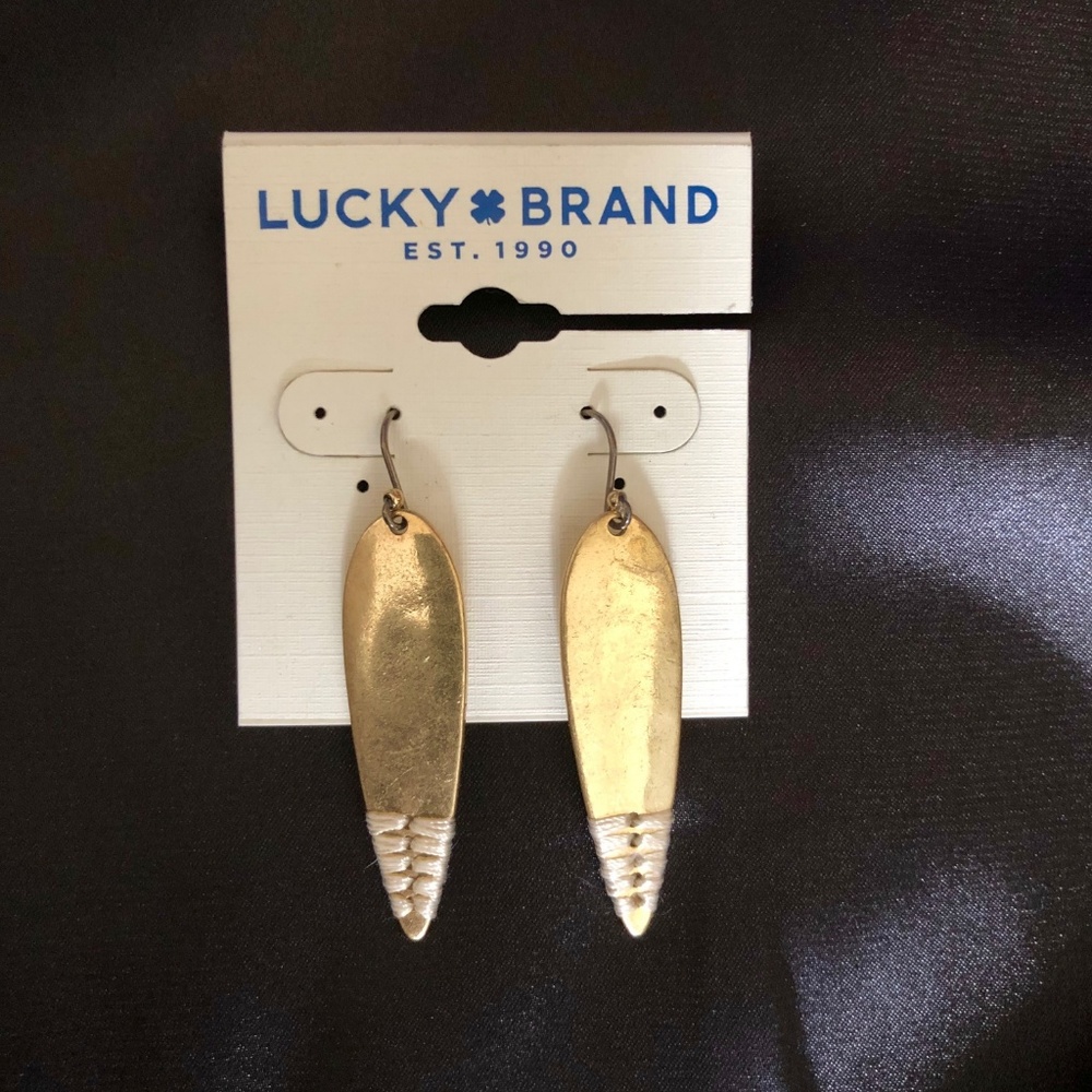 Lucky Brand Brushed Gold Earrings